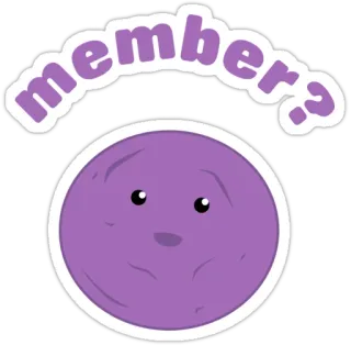 😮 member.? sticker, purple, member, question telegram sticker