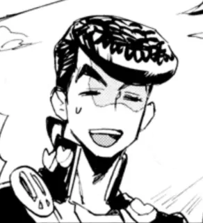 😄 Josuke Higashikata JoJo's Bizarre Adventure 仗助, アニメ, 漫画, ジョジョの奇妙な冒険, キャラクター, ダイヤモンドは砕けない telegram sticker