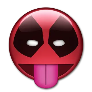 😛 Deadpool marvel, comic, hero, antihero, emoji telegram sticker
