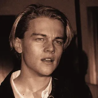 🌻 Leonardo DiCaprio actor, celebrity, portrait, young telegram sticker