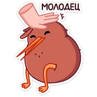 ⭐ МОЛОДЕЦ vogel, süß, tier, aufkleber, glückwunsch, gut gemacht whatsapp sticker
