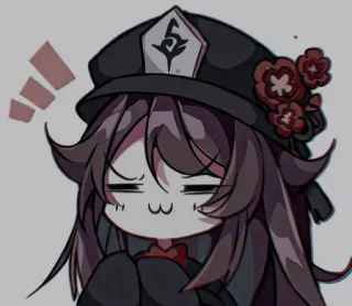 🍎 Hu Tao Genshin Impact hu tao, genshin impact, anime, gra, naklejka, słodkie, chibi telegram sticker