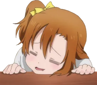 😞 anime, character, cute, sleepy, tired, expression telegram sticker