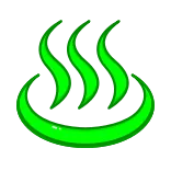 ♨️ onsen, hot spring, spa, water, steam, relax, symbol telegram sticker