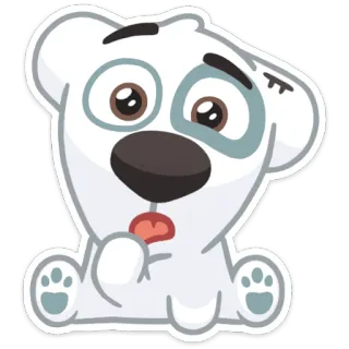 🤔 perro, cachorro, lindo, dibujos animados, pegatina telegram sticker