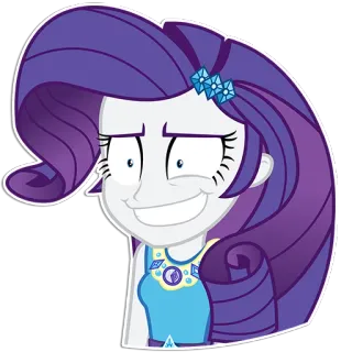 😁 Rarity My Little Pony Pônei, Desenho animado, Personagem, Rarity, My Little Pony telegram sticker