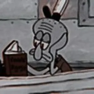 🔪 Squidward SpongeBob SquarePants การ์ตูน, สพันจ์บ็อบ, สควิดวอร์ด, นิคเคิลโอเดียน, ตัวละคร, แอนิเมชั่น telegram sticker