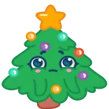 🫣 pohon Natal, liburan, dekorasi, kartun, imut, meriah telegram sticker