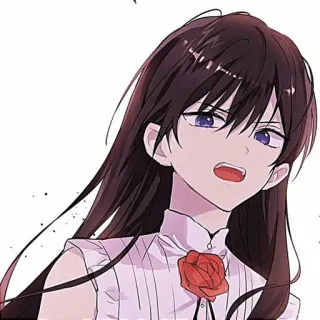 🥢 Anime, Femme, Portrait, Personnage, Illustration, Manga telegram sticker