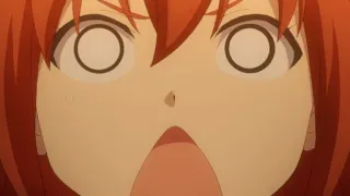 😱 动漫, 惊讶, 震惊, 红发, 卡通, 女人, 脸 telegram sticker