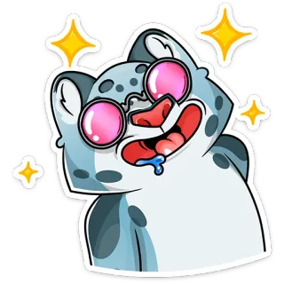 🤤 cat, animal, sticker, cartoon, fun, cute telegram sticker
