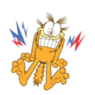 ⚡️ garfield, kreskówka, kot, szalony telegram sticker