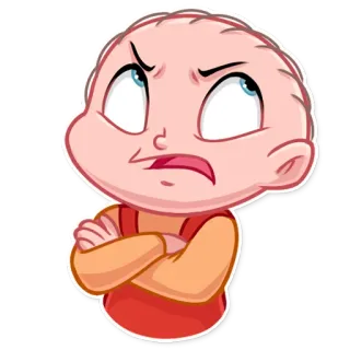 😒 Stewie Griffin Family Guy Stewie Griffin, Bố Già, Hoạt hình, Tức giận, Nhân vật, Hoạt họa, Hài telegram sticker