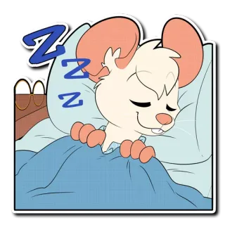 💤 ZZZ sonolento, rato, desenho animado, animal, zz, descansando telegram sticker