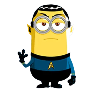 👽 Spock Star Trek minion, star trek, spock, cartoon, hybrid telegram sticker