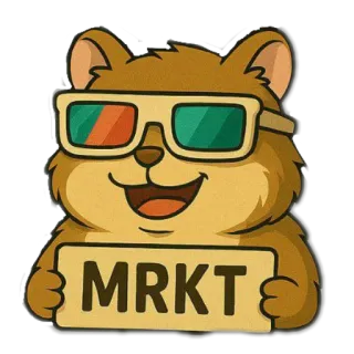 🧸 MRKT แฮมสเตอร์, แว่นตา, น่ารัก, สัตว์, สติกเกอร์, การ์ตูน telegram sticker