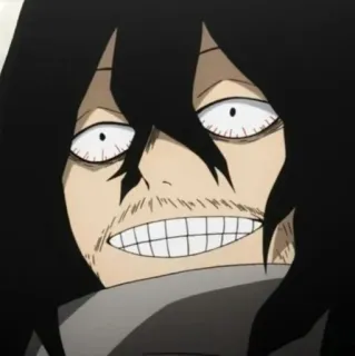 🎭 Shota Aizawa My Hero Academia Аниме, Моя геройская академия, Шота Айзава, Стиратель, Персонаж whatsapp sticker