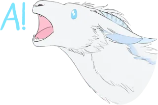 🅰 dragão, dragão branco, fantasia, desenho animado, gelo, frio, criatura telegram sticker
