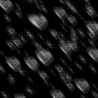 ❤️ hearts, stars, pattern, black, white, love telegram sticker