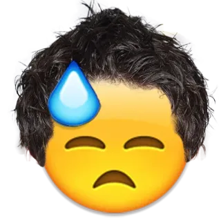 😓 Emoji, keringat, wajah, ekspresi, khawatir whatsapp sticker