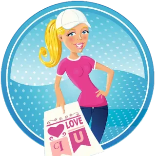 💕 LOVE
I U amour, coeur, dessin animé, blonde, fille, salutation, saint valentin telegram sticker