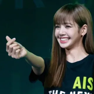 ❤️ Lisa AIS K-pop, cantor, pessoa, sorrindo, mulher, celebridade telegram sticker
