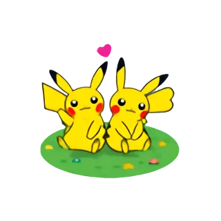 💞 Pikachu Pikachu, Pokémon, Desenho animado, Fofo, Kawaii, Coração, Amizade, Amor whatsapp sticker