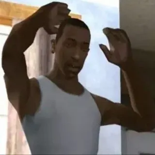 🌟 CJ Grand Theft Auto: San Andreas gta, san andreas, carl johnson, cj, video game telegram sticker