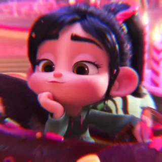 🩰 Vanellope Wreck-It Ralph Vanellope, Ralph el demoledor, Disney, dibujos animados, personaje, princesa telegram sticker