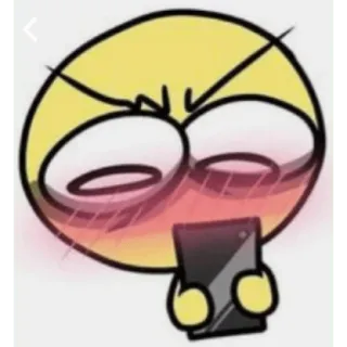 😀 Emoji, Amarelo, Rubor, Telefone, Bravo whatsapp sticker