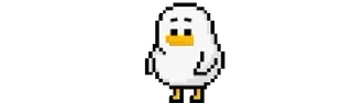 😮💨 pato, pixel art, dibujos animados, lindo, animal telegram sticker