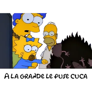 🐭 Homer Simpson The Simpsons A LA GRANDE LE PUSE CUCA Simpsons, cartoni animati, offensivo, famiglia, umorismo telegram sticker