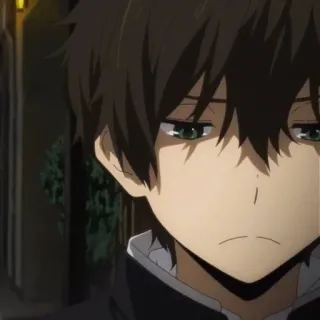 🎷 anime, sad, boy, manga, character, portrait telegram sticker