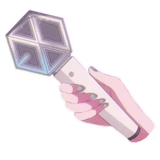 🔦 lightstick, kpop, idol, música, fan, mano, concierto whatsapp sticker