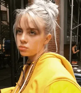💚 Billie Eilish billie eilish, cantante, pop star, celebrità, musicista telegram sticker
