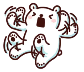 🤯 urso, dedo do meio, desenho animado, animal, gesto ofensivo whatsapp sticker