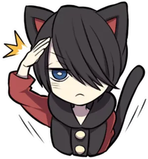 👌 Anime, Katze, Charakter, Süß, Manga, Chibi telegram sticker