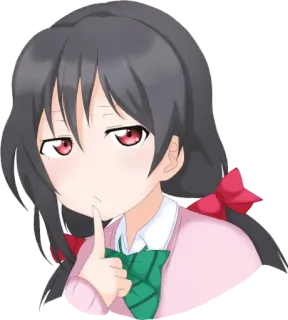 🤔 อนิเมะ, ผู้หญิง, น่ารัก, ตัวละคร, การ์ตูน, สติกเกอร์ telegram sticker
