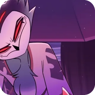 😌 Stolas Helluva Boss Cartoon, Dämon, Eule, Stolas, Helluva Boss, animiert telegram sticker