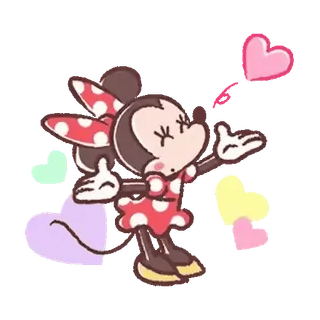 💕 Minnie Mouse Minnie Mouse, Dibujos animados, Corazones, Lindo, Disney telegram sticker