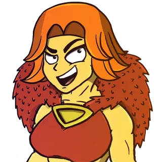 😝 sticker, dessin animé, femme, fantaisie, héroïne whatsapp sticker