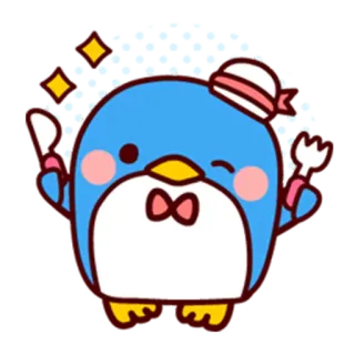 🍴 penguin, cute, kawaii, cartoon, food, restaurant, chef telegram sticker