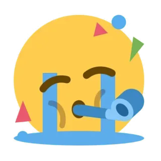🥳 emoji, celebration, sad, crying, party horn, celebratory telegram sticker
