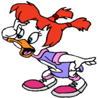 😧 Daisy Duck dessin animé, canard, disney, personnage, femme whatsapp sticker