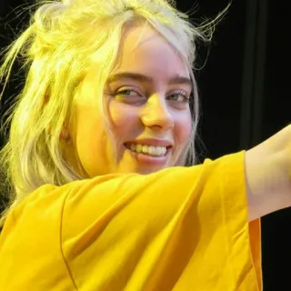 😄 Billie Eilish billie eilish, singer, music, celebrity, musician telegram sticker