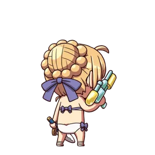 👑 อนิเมะ, การ์ตูน, น่ารัก, ปืนฉีดน้ำ telegram sticker