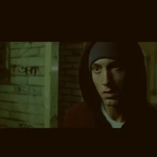 😟 Eminem rapper, musicista, ritratto, felpa con cappuccio, celebrità whatsapp sticker