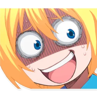 😠 Anime, Sticker, Manga, Cartone animato, Faccia buffa, Espressione telegram sticker