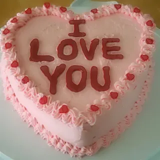 ❤️ I LOVE YOU heart, cake, love, dessert, sweet, romantic, food, celebration telegram sticker