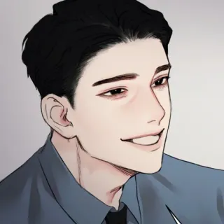 🧋 male, person, anime, man, portrait, cartoon telegram sticker
